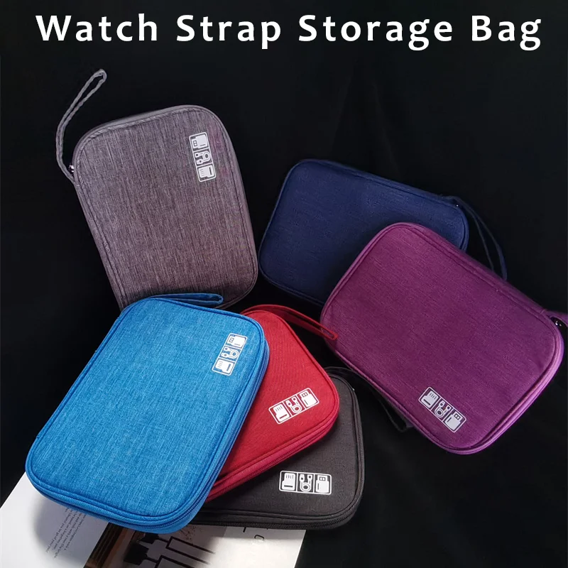 

Watch Organizer Case Multifunction Portable Travel for Watch Strap Band Box Storage Bag Watchband Holder Case Pouch Accessories