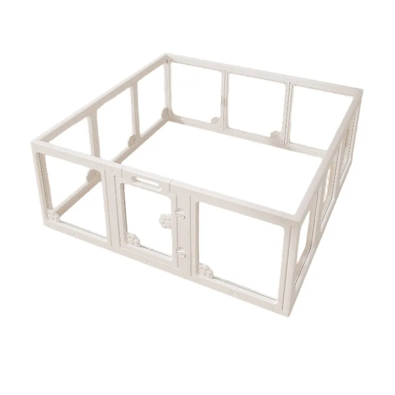 

Movable Foldable Transparent Plastic Safe Modern Pet Playpen Dog Fence with Animal Pattern for Indoor Use for Small Dogs