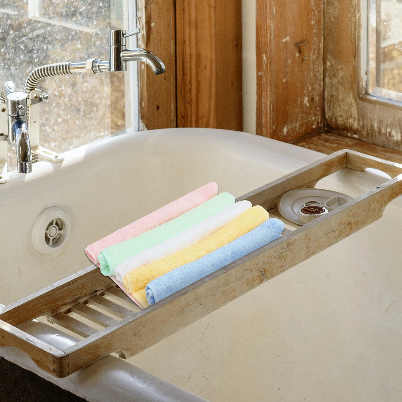 

10pcs Bamboo Fiber Drool Towels Thickened Super Absorbent Quick Dry Soft For Bathroom Kitchen Baby Travel Household Towel