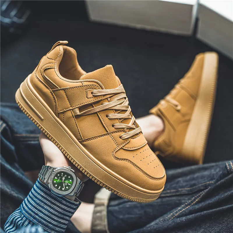 Casual Sneaker Loafers Safety Round Toe Casual Shoes Platform Sports Shoes Skateboardsports and Leisure Men\'s Autumn Sneakers