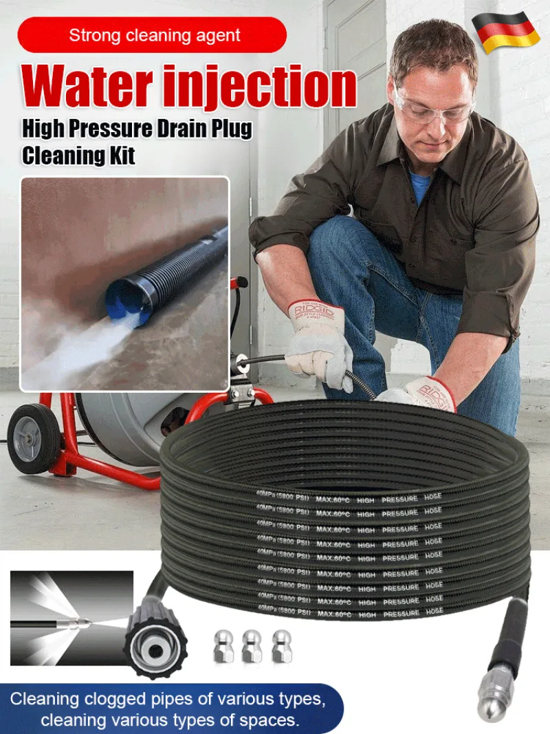 Rechargeable pipe dredger household cleaning dredging set electric unclog tool portable operation clear sewer kitchen bathroom