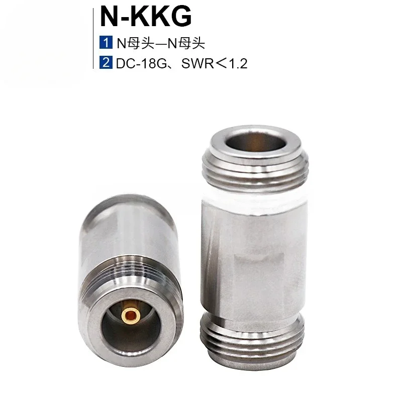 RF Adapter Stainless Steel N-KK Female Two-way DC-18G