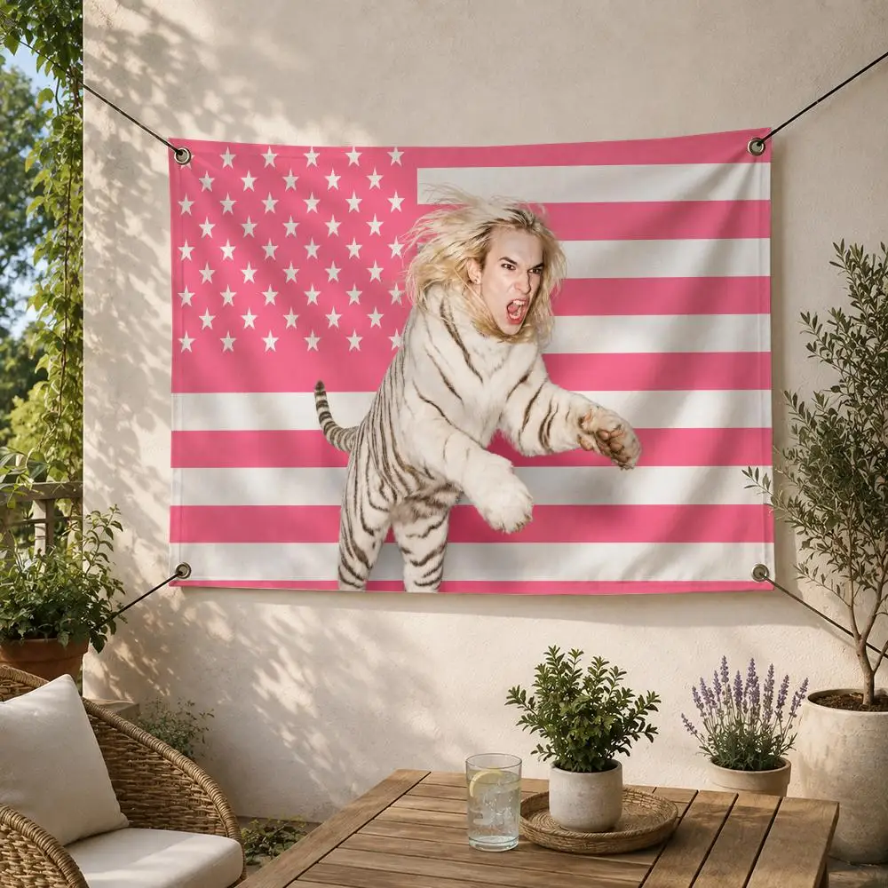 Cute Casual hollis Flags Decorative Flag Banner for Outdoor Garden Yard Camping Party Home Wall Hanging Decor