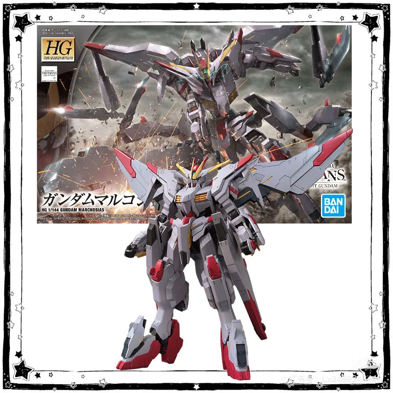

In Stock Bandai Gundam Model Kit Anime Figures HG IBO 1/144 Gundam Marchosias Anime Action Figure Collection Assembly Model Toys