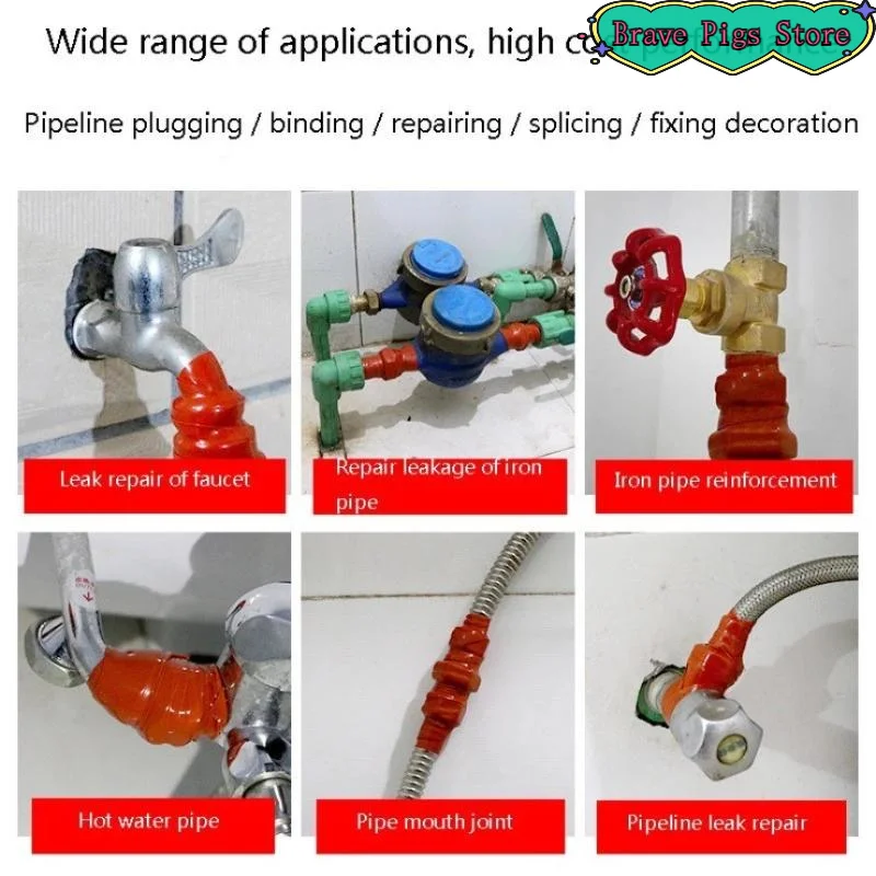 Single Roll Waterproof Silicone Rubber Tape, Self-Adhesive Cuttable Material Garden Pipe Leak Sealing Water Pipe Silicone Tape