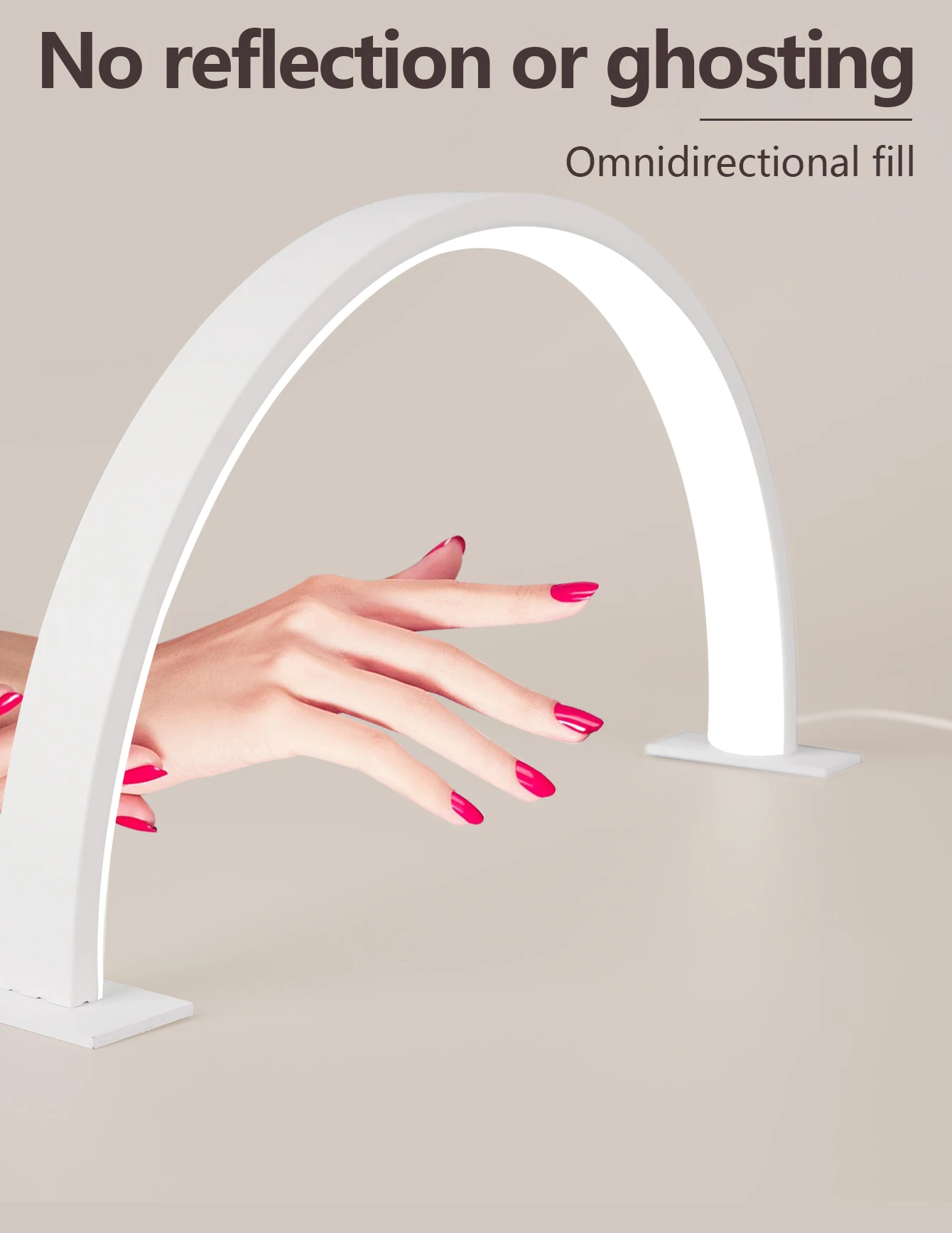 Imagem -06 - Candeeiro de Mesa para Unhas Luz de Preenchimento sem Sombra Lâmpada de Iluminação para Unhas Candeeiro de Mesa de Beleza em Formato de Meia Lua