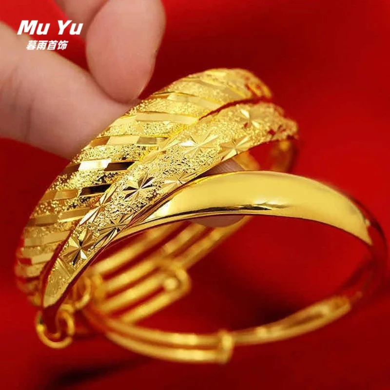 Xiaohongshu Style Starry Sky Round Ring Bracelet for Women, Plated Push-Pull Starry Sky Style Bracelet, Ancient Method Glossy Br