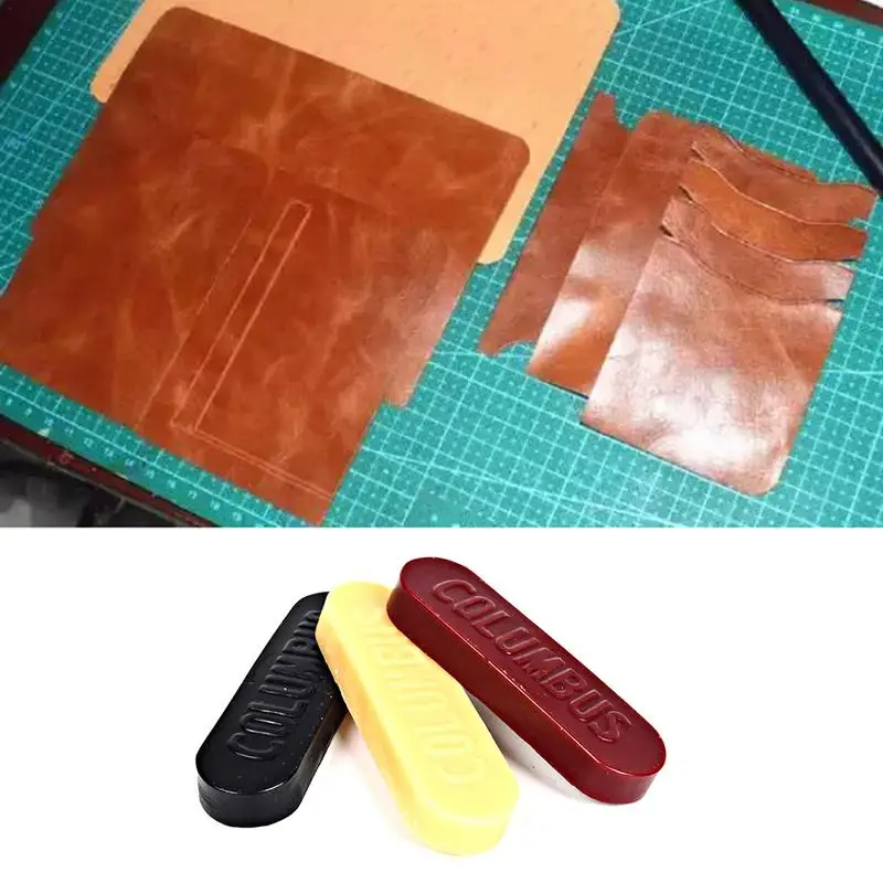 Leather Edge Wax Leather Craft DIY Handmade Processing Grinding Tool Leather Edge Shoes Polishing Wax 3colour Burnishing Wax