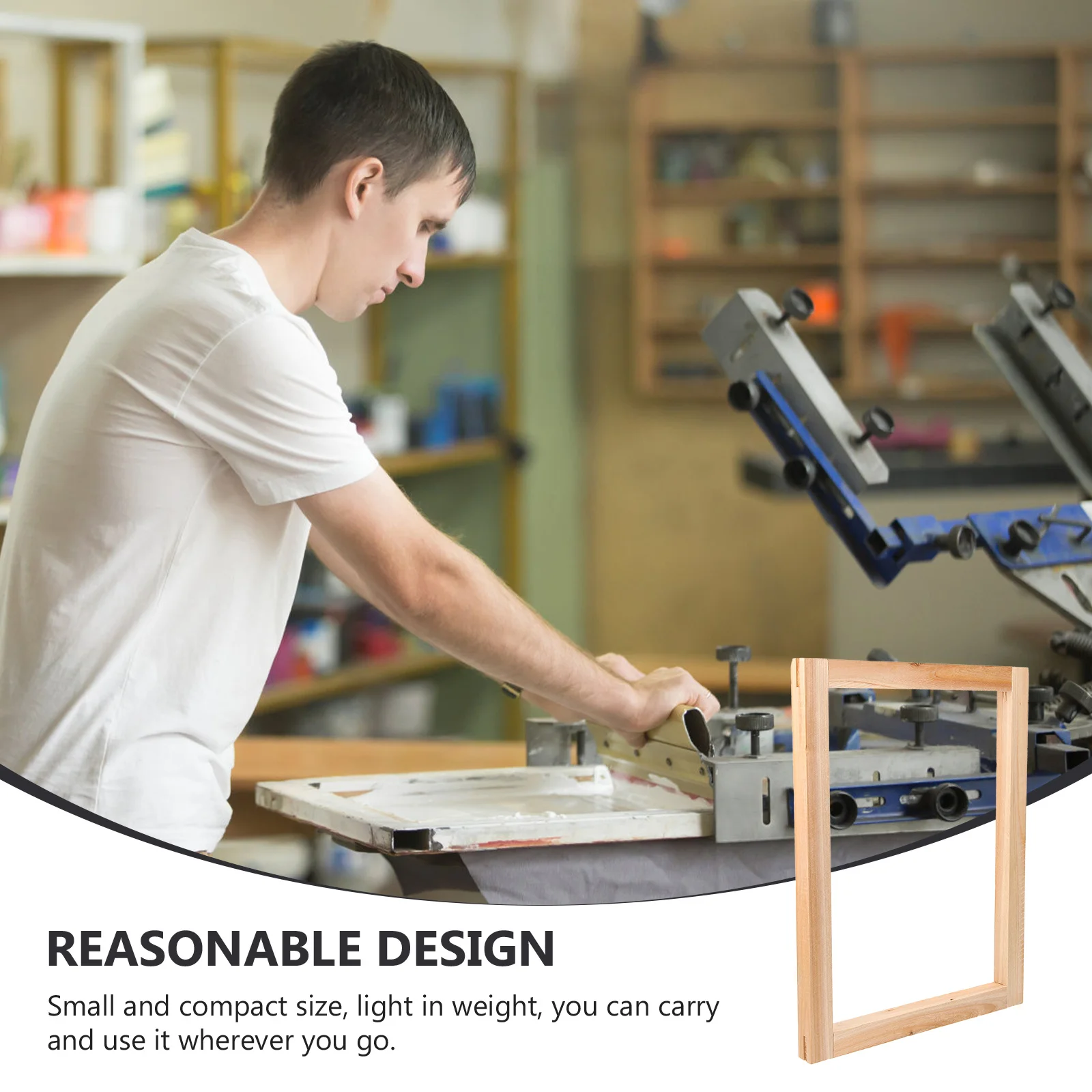 

Wooden Screen Printing Frame Diy Portable Reusable Silk Screen Printing Starter Kit For T-Shirt Bag Cloth Art Supplies