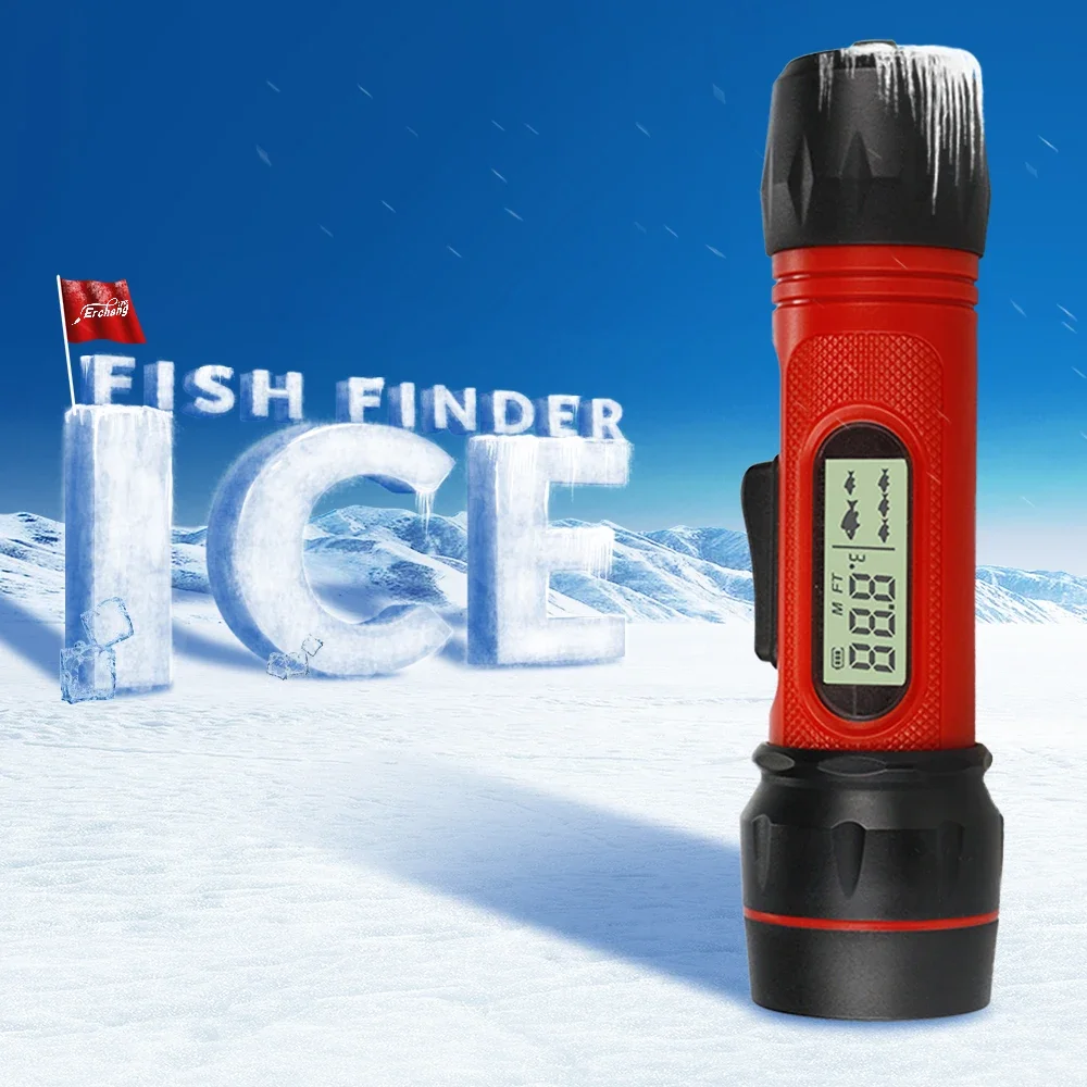 Ice Fishing Echo Sounder Fish Finder Waterproof Depth Digital Handheld Transducer Sensor Sonar Fishfinder Winter Fishing