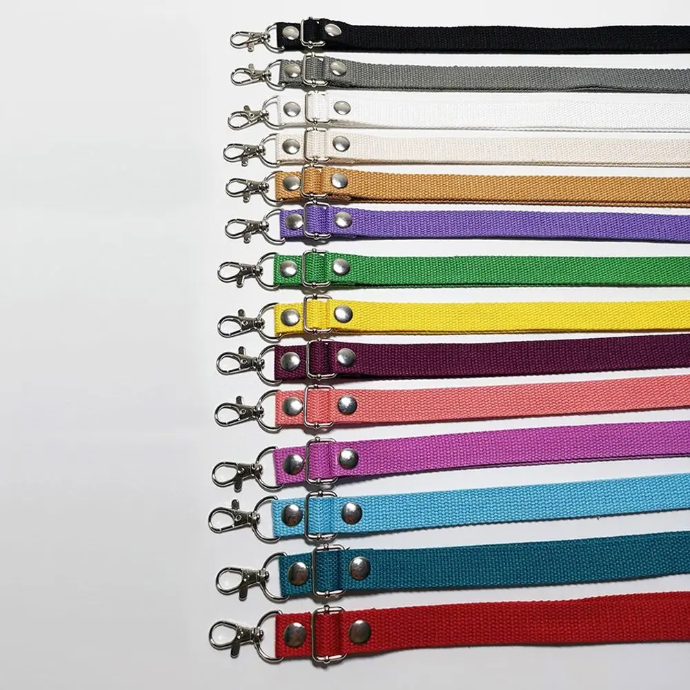 All-match 130cm Replacement Canvas Bag Strap Adjustable Rivet Reinforced Crossbody Bag Straps Shoulder Bag Belts For Women Bag