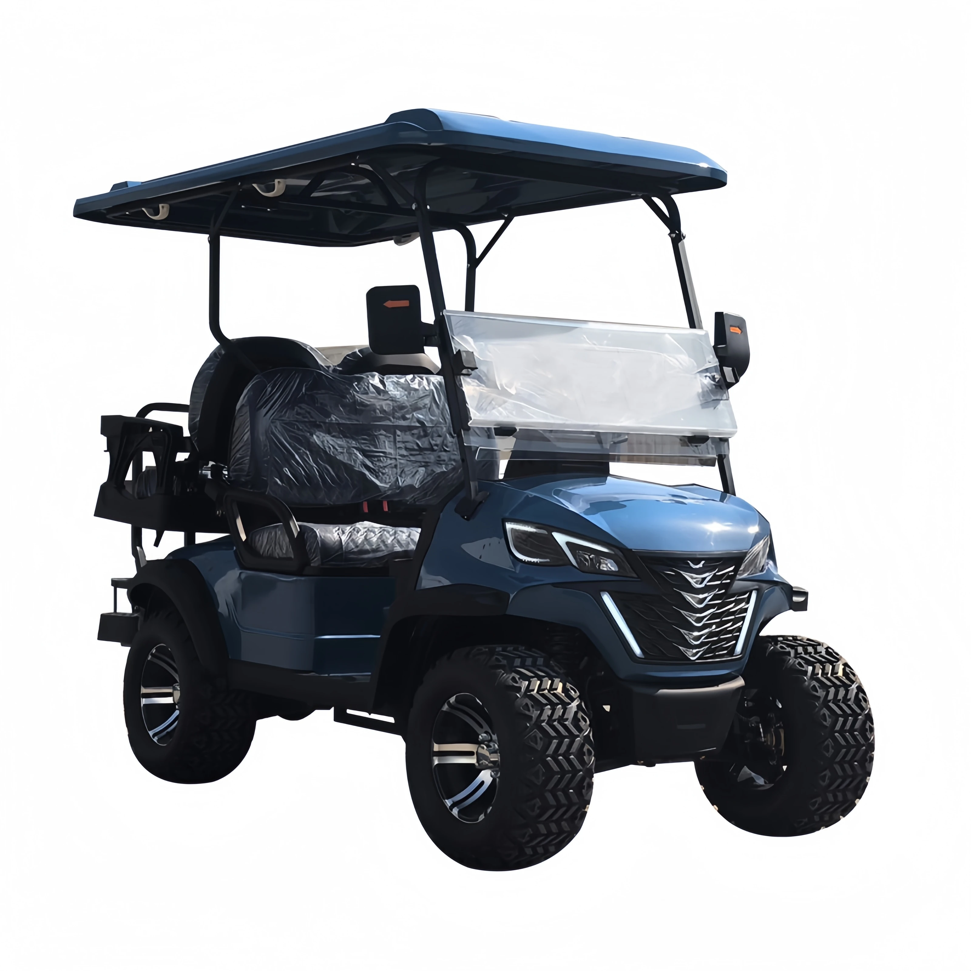 2024 China Factory 48V cappe borse batteria Golf Buggy 4 ruote Mini Golf Cart elettrico