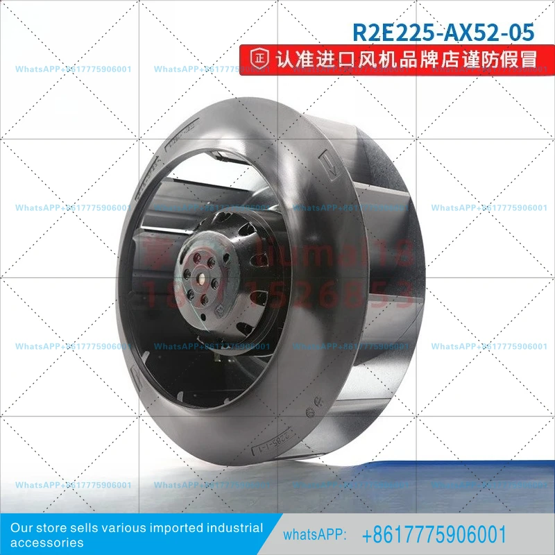 R2E225-AX52-05 Fan Fresh Air System AHU Purification Centrifugal Cooling Fan