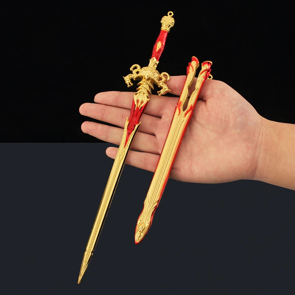 Naraka: Bladepoint Weapon The God of Wealth Sword Game Peripheral Metal 30cm Samurai Sword Model Decoration Crafts Gifts Toys