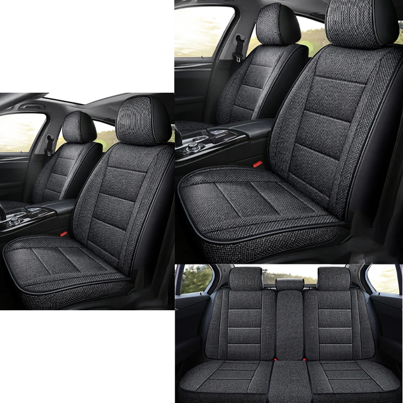 Universal Flax Car Seat Cover For Nissan X Trail T32 Tiida Kicks Versa Qashqai J11 Leaf Navara Auto Accessories Interior 차량용품