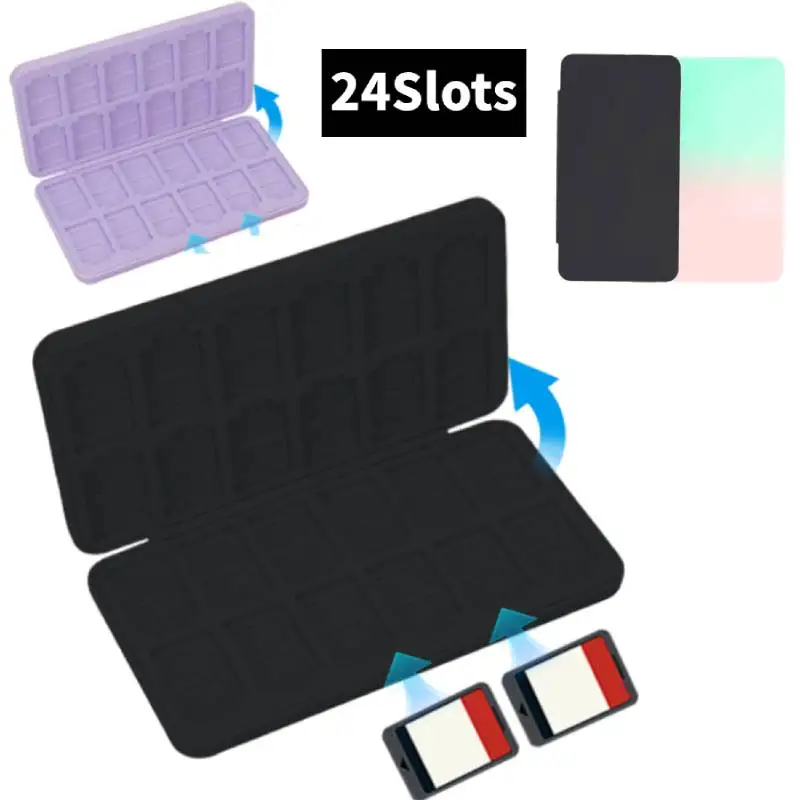 Per Switch Carte da gioco Custodia protettiva Custodia da trasporto portatile per Nintendo Switch 2/Lite/OLED 24 slot Porta carte da gioco