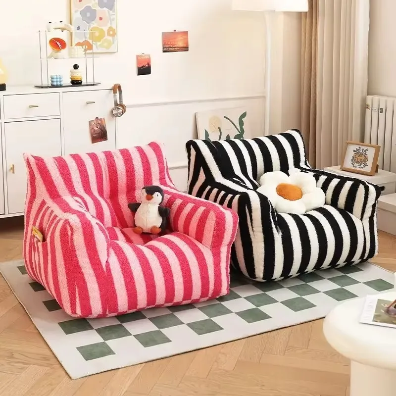 

Dopamine Color Children's Sofa, Cute Mini Sofa Chair for Baby Reading Corner, Trendy Striped Lounge Chair, Kids' Furniture