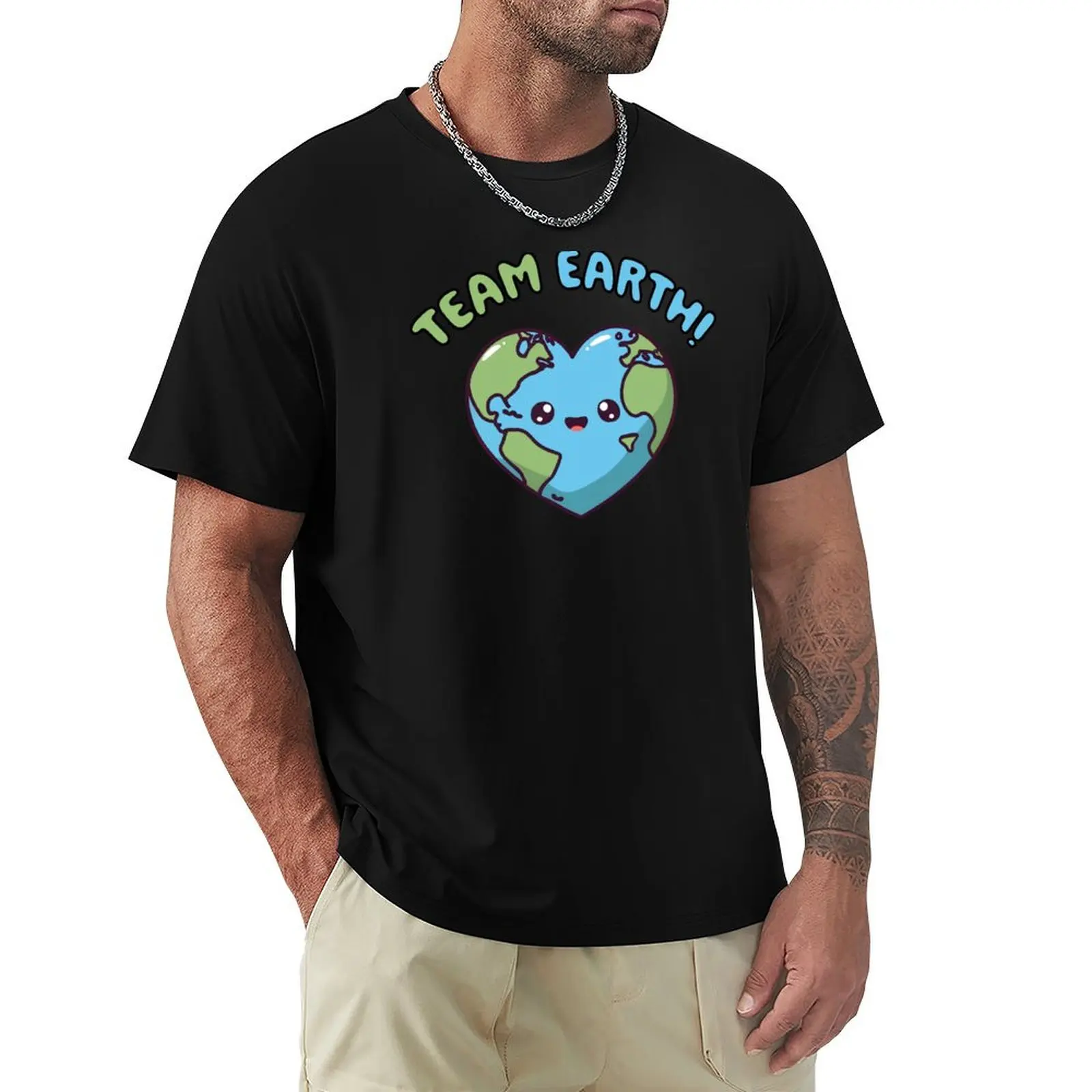 

Team Earth T-Shirt Basic Plain Short Sleeve Crew Neck Tee