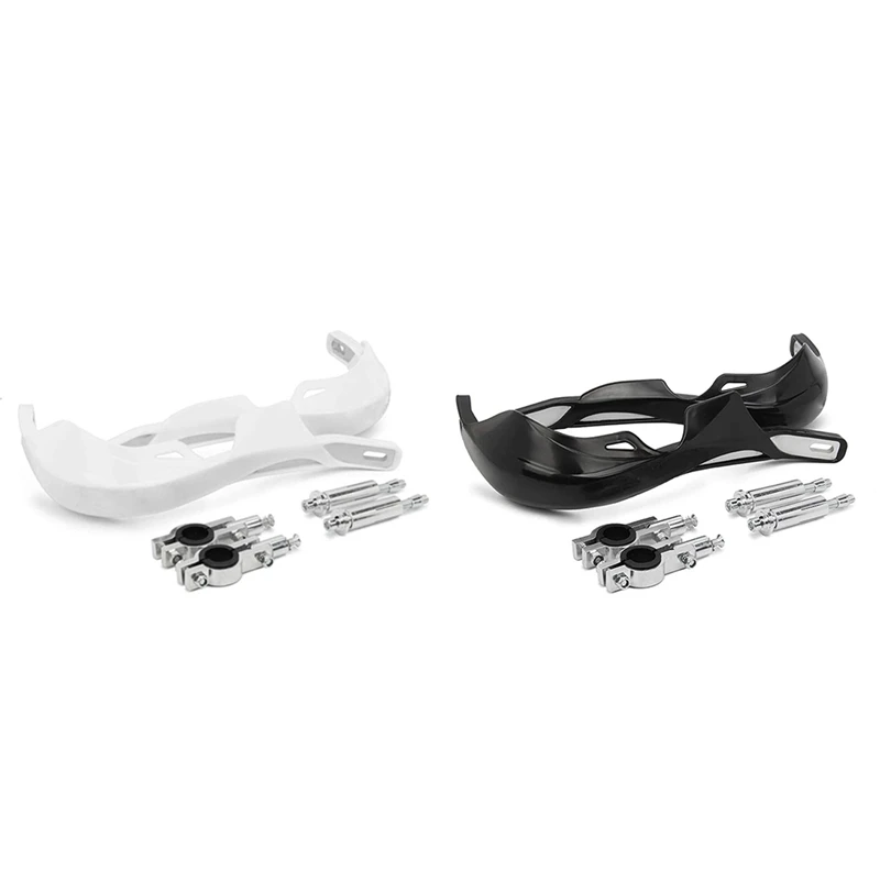 Dirt Bike Hand Guards Handguards Motorcycle Hand Guards Parts Accessories For 7/8Inch 22Mm And 1 1/8Inch 28Mm Brush Bar (White)