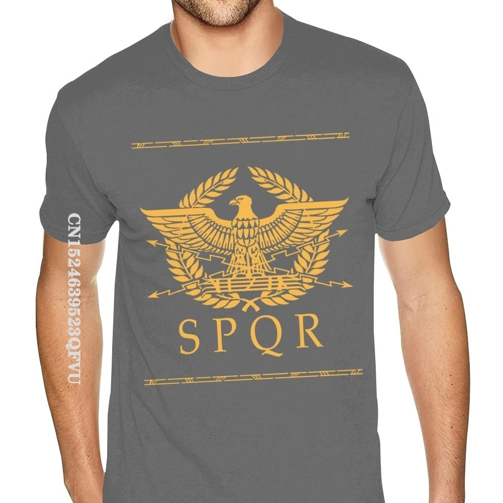 Roman Empire SPQR Mens Tshirt Over Size For Men Art Shirt Design Top T-shirts for Men Cotton Tees Casual Latest