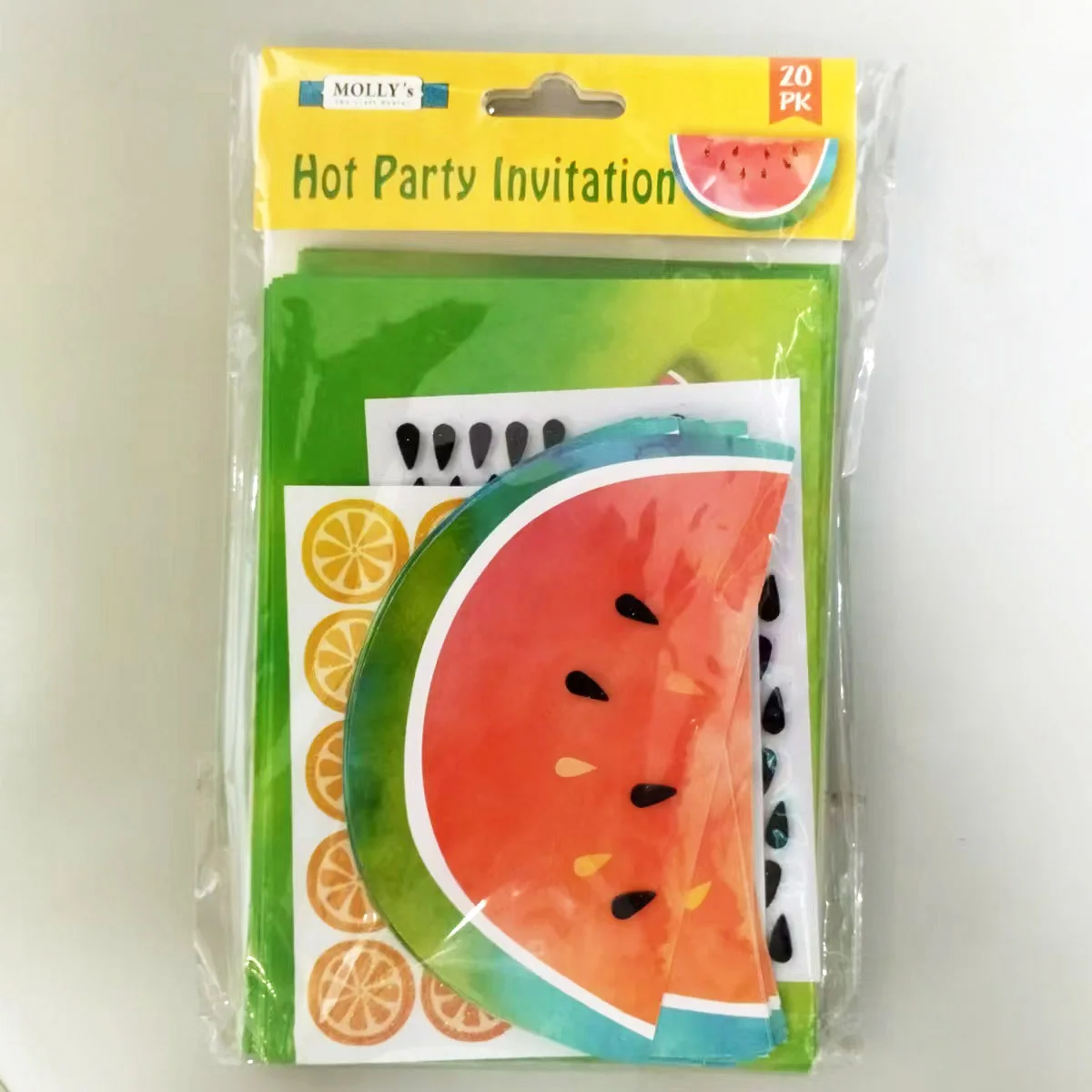 

Watermelon Party Invitation Card Kit PK20 For DIY Crafts, Card Making