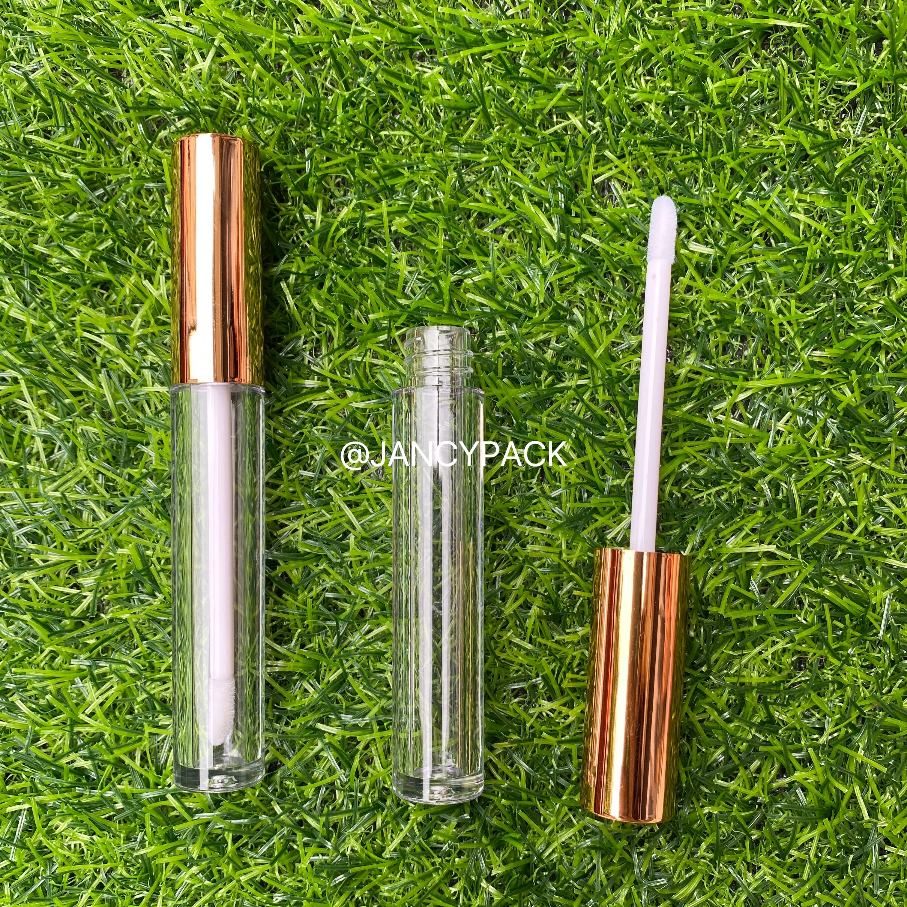 

4.5ML Plastic Lip Gloss Tube Rose Gold Color DIY Lip Gloss Containers Bottle Empty Cosmetic Container Tool Custom Logo