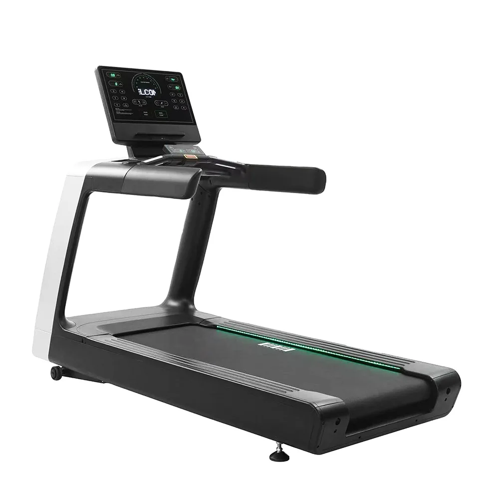 Commercial Large Screen LCD Treadmill with Indoor Shock Absorption Wireless Charging Gym Specific Machine for Home Fitness