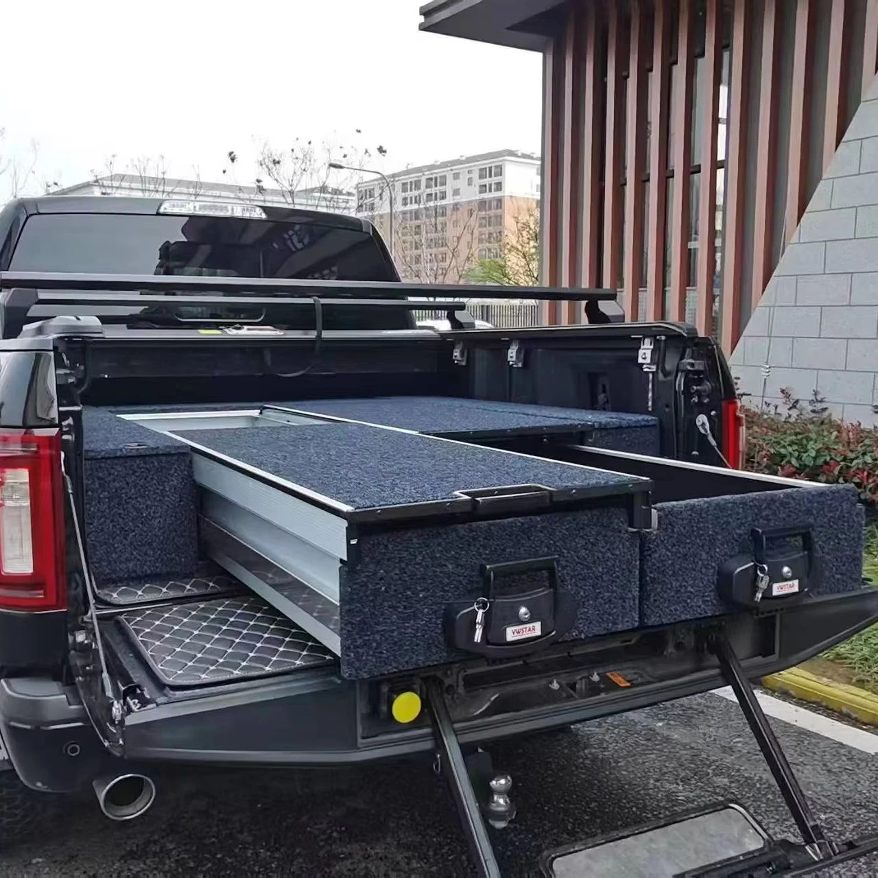 

Выдвижные ящики для хранения Unity для пикапов Toyota Tundra 4x4, система выдвижных ящиков для грузового отсека, выдвижная система для задней части кузова