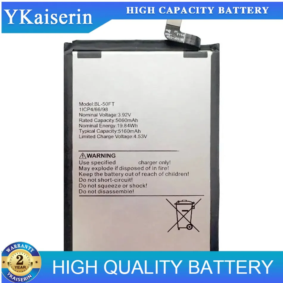 

5160Mah High-Efficiency For Tecno BL-50FT Mobile Phone Battery High-Capacity