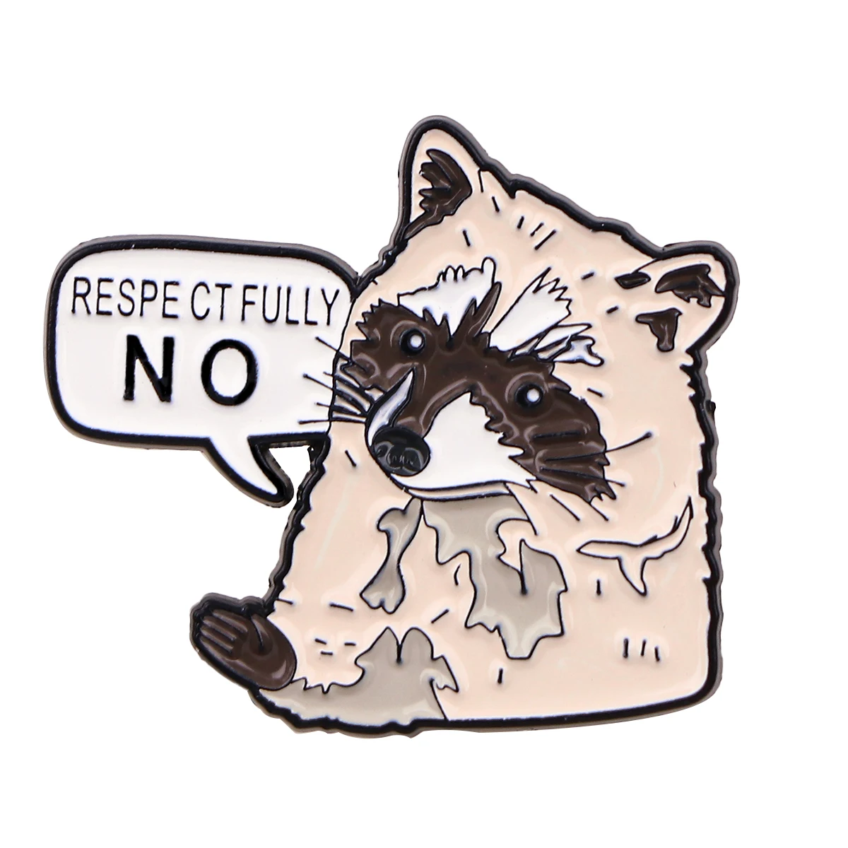 Cute Raccoon Enamel Pins Cartoon Brooches for Women Men Lapel pin Animal Metal Badge Collar Jewelry Friends Gifts