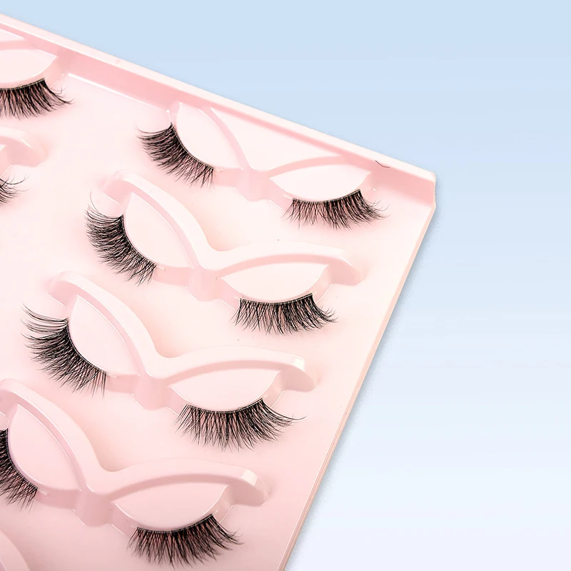 Juego de pestañas postizas, maquillaje de extensión de pestañas individuales esponjosas, acabado esponjoso, suave y natural