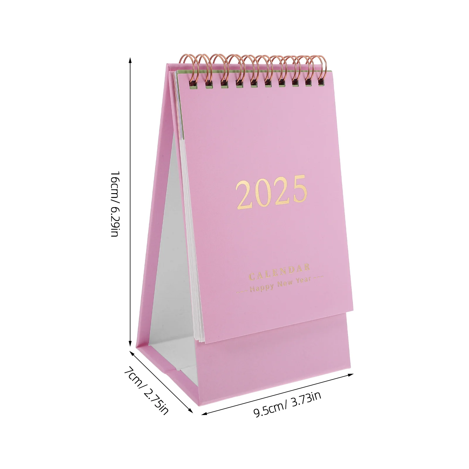 تقويم مكتبي صغير قائم من يوليو 2024 إلى ديسمبر 2025 تصميم بسيط وجديد صفحة الوجه حلقة معدنية ملزمة الكتابة السلسة لا تنزف الحبر #2