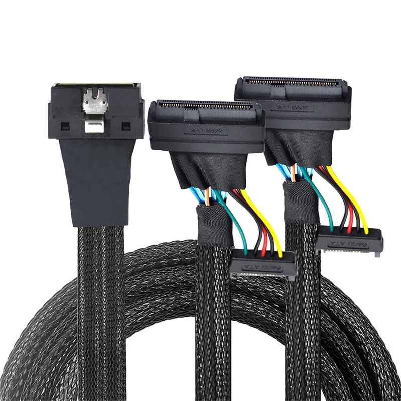 

Classic-SATA Power Adapter 15P For NVME For SSD PCI-E Slimline LP Low Profile SFF-8654 8I 74P To 2X SFF-8639 U. 2 U2 Cable