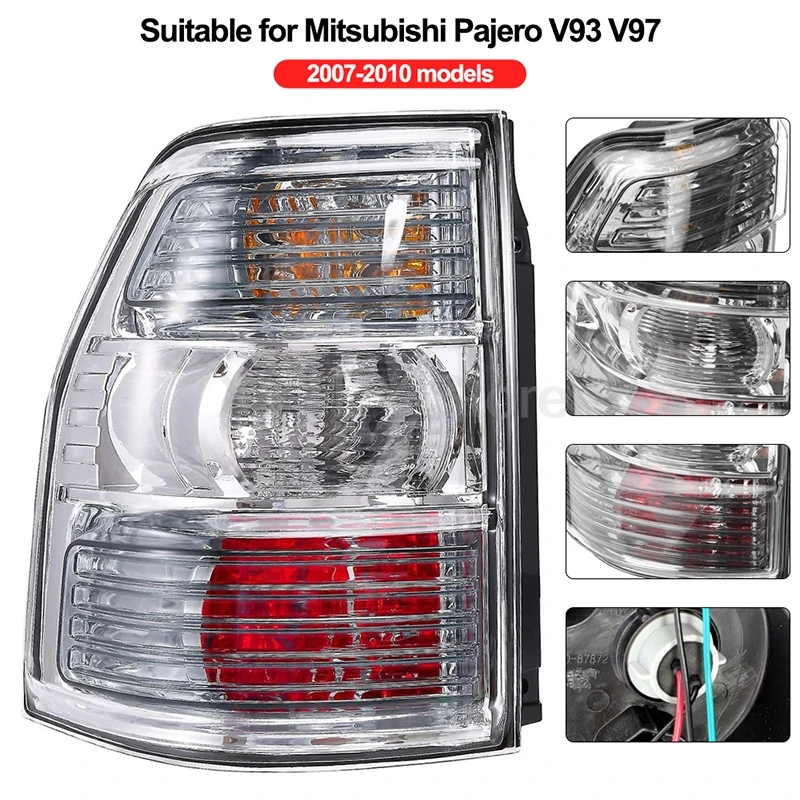 Luzes traseiras para mitsubishi pajero v93 v97 2007-2010 luz traseira da cauda freio invertendo sinal de volta lâmpada parar luzes traseiras estilo do carro