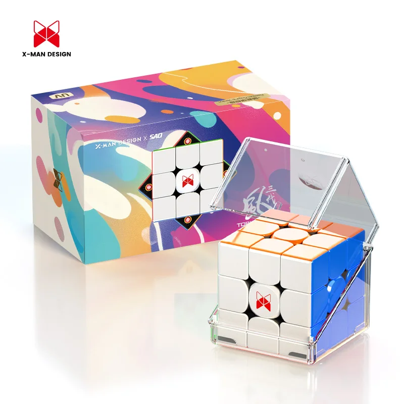 [saocube]-qiyi-x-man-tornado-v3m-プレミアムフラッグシップ-uv-ブラックコア-3x3-マグネットマジックキューブ-qiyi-saocube-共同ブランドのトルネードパズル
