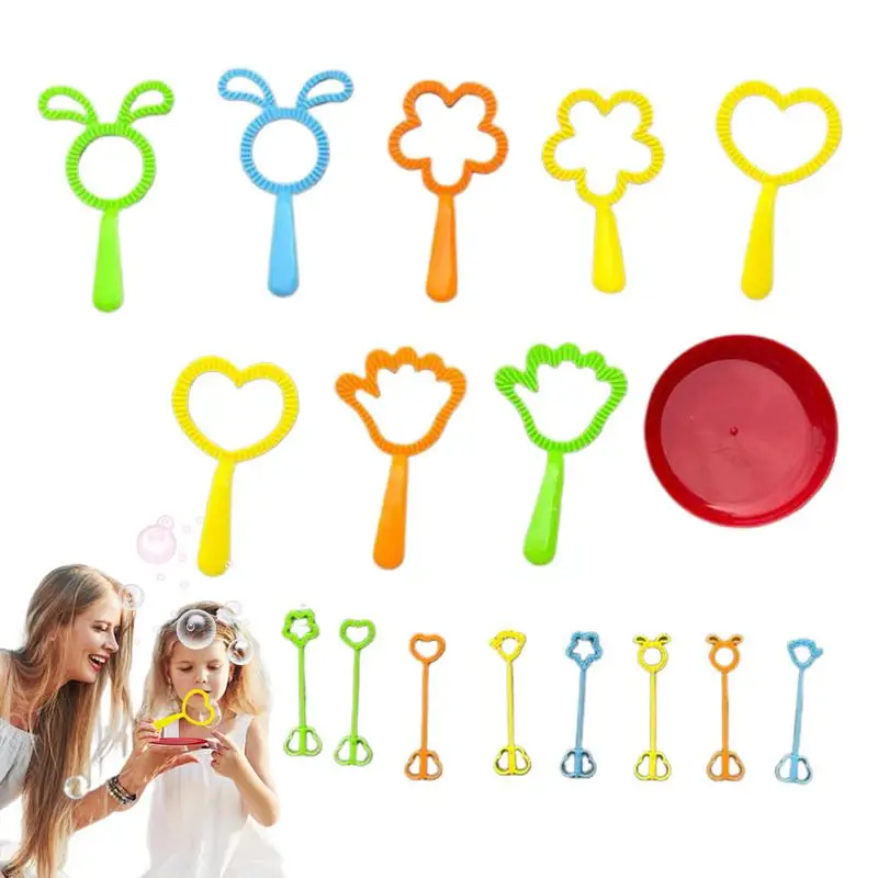 Bâtonnets à bulles, souffleur de fleurs, baguette, 17 pièces, jeu de plage interactif amusant pour anniversaire, pâques, garçon, carnaval, salle de classe
