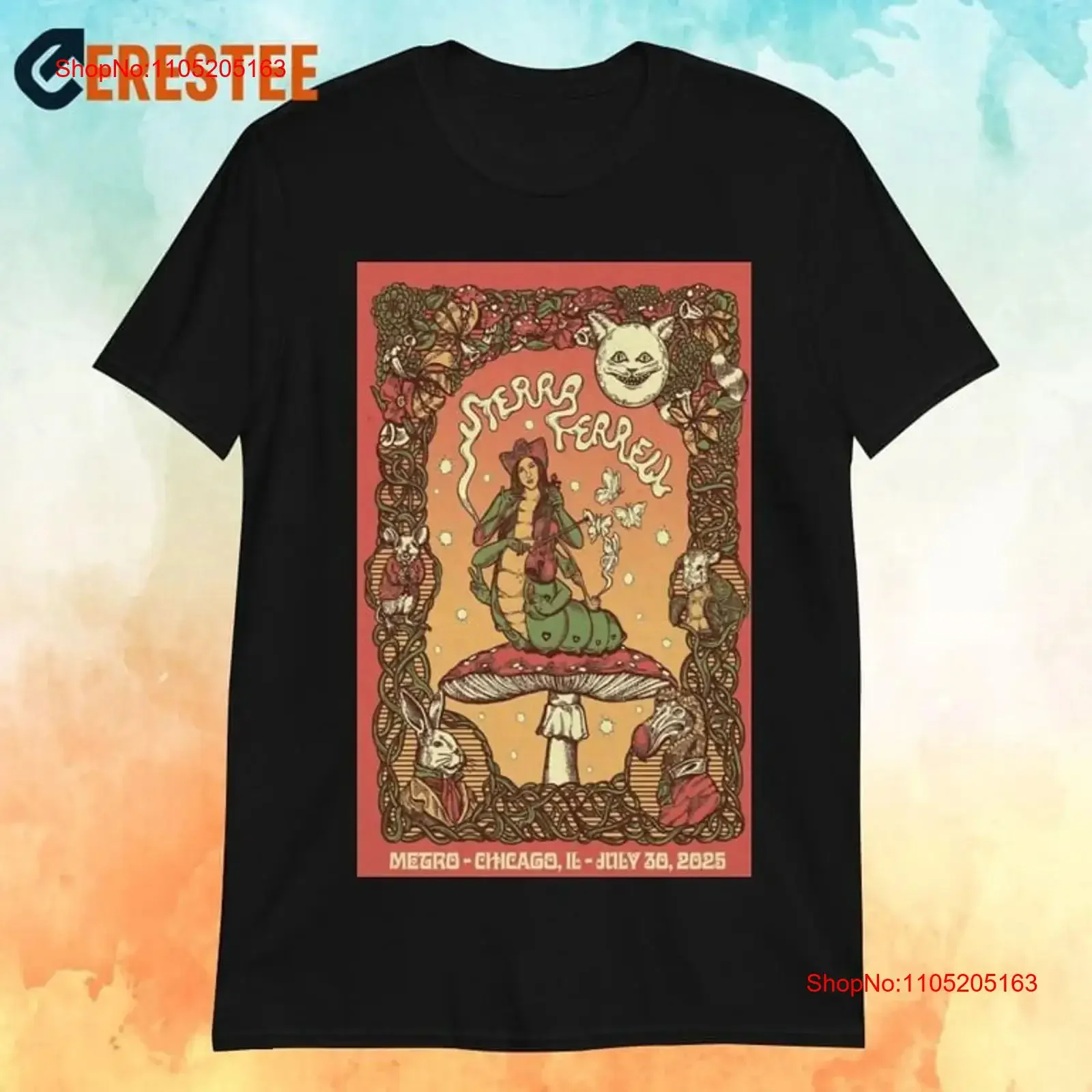 Sierra Ferrell 2025 Event Chicago IL Poster T Shirt vintage Washed Versatile fashion designer clothes Breathable Soft Stylish