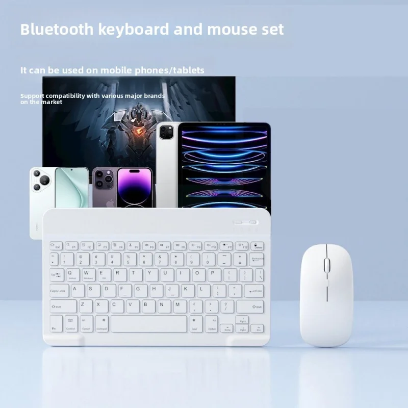 

Bluetooth Keyboard Mouse Set Compatible with iPad Tablet Phone High Aesthetic Wireless Magic Control Rechargeable Silent