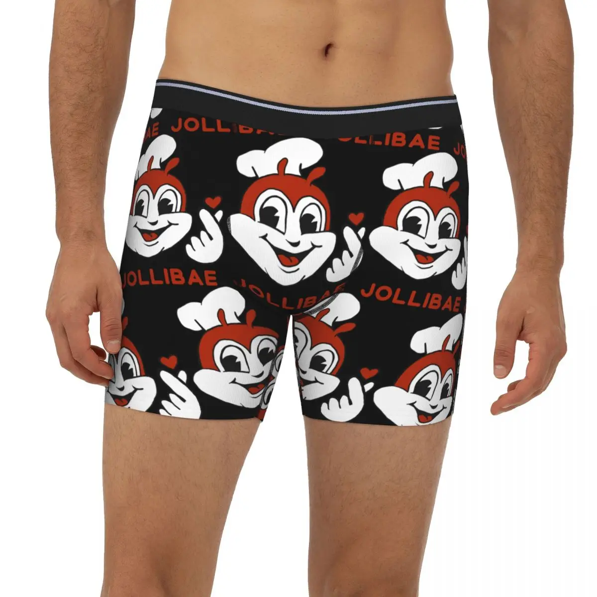 

Jolli BAE JOLLIBEE длинные трусы-боксеры, короткие мужские трусы, вентилируемое нижнее белье для мужчин, подарок бойфренду