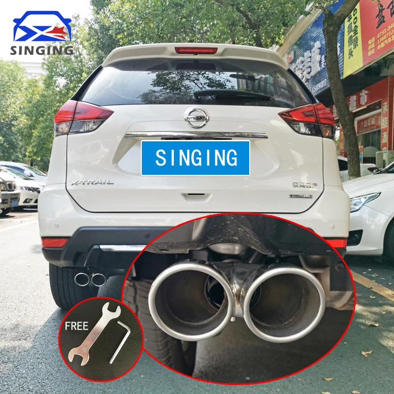 

SINGING muffler exhaust tip tail End Pipe Nozzle decorative car accessories Auto parts For Nissan X-Trail XTrail T32 2014-2021