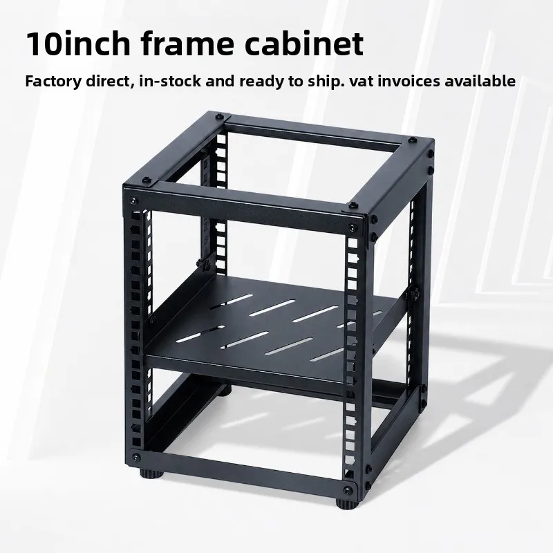10 Open Cabinet Home Easy Rack Desktop switch Amplifier Chassis NAS Equipment Shelf