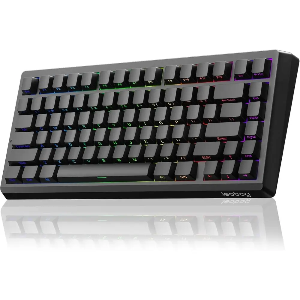 RT Hall Eect Wired Mechanical Gaming Keyboard with 0.01mm Actuation, 8000Hz Polling, RGB Backlit, 75% Layout for PC Gamers