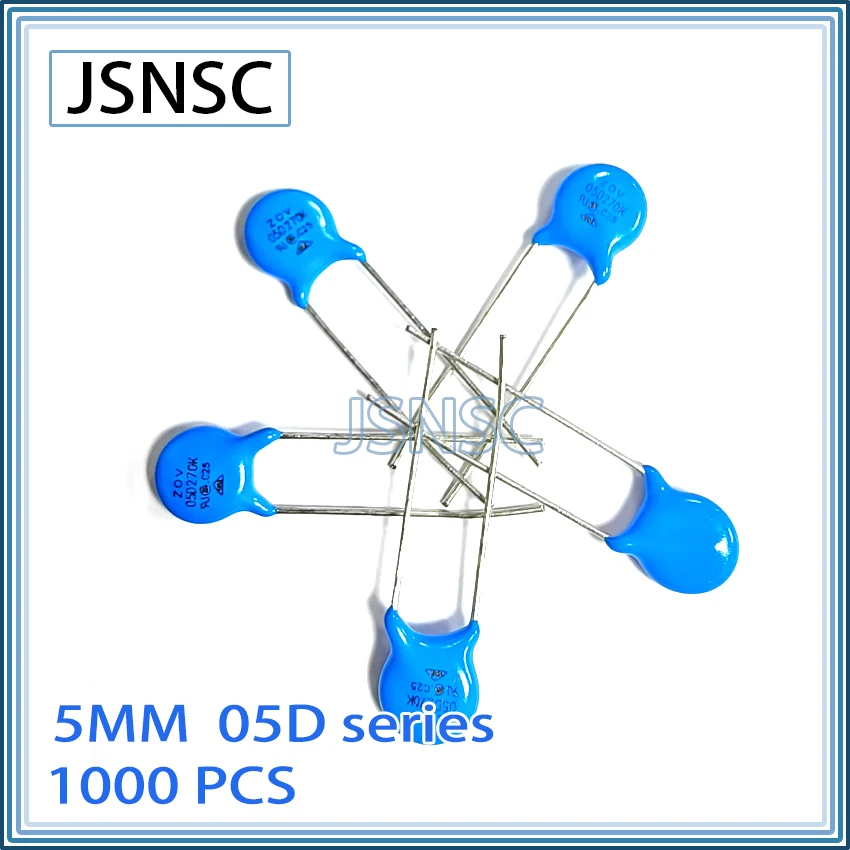 JSNSC Varistor 1000PCS 05D 05D180K 05D220K 05D330K 05D470K 05D560K 05D680K 05D101K 05D391K 05D431K 05D471K 05D511K 05D561K 5MM