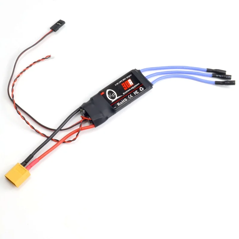 Controlador eletrônico de velocidade esc sem escova 30a 40a com 5v 3a ubec 3.5mm cabeça de banana para rc fpv quadcopter helicóptero 2-4s compatível