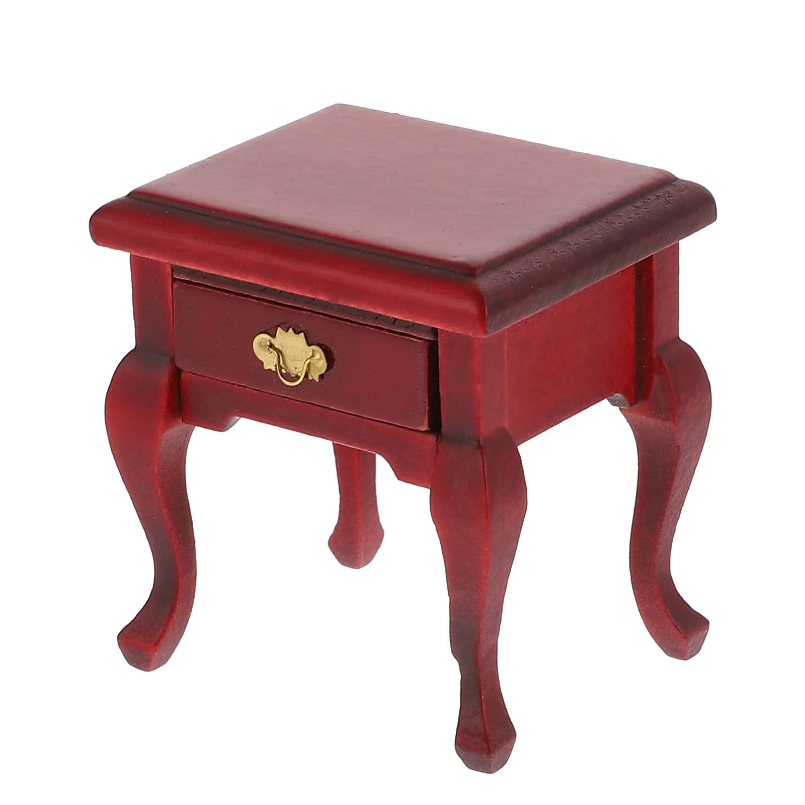 

Miniature Wood Bedside Table Creative Lifelike Nightstand Decorative Mini House Accessory Furnishing Ornament Vintage Mini Night