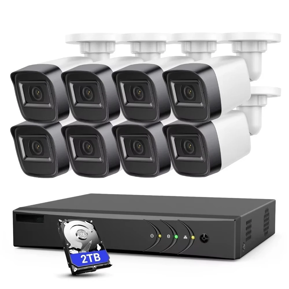 

ANNKE HD TVI Analog 2MP 1080P CCTV Security System AI Smart 8 DVR 4pcs Bullet 20m IR with 2TB HDD