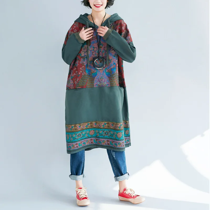 

Mid Length Dress Women Sweatshirts Dresses Casual Loose Hooded Vestidos Hoodies Autumn Streetwear Full Sleeve Elegant Y2k 2025