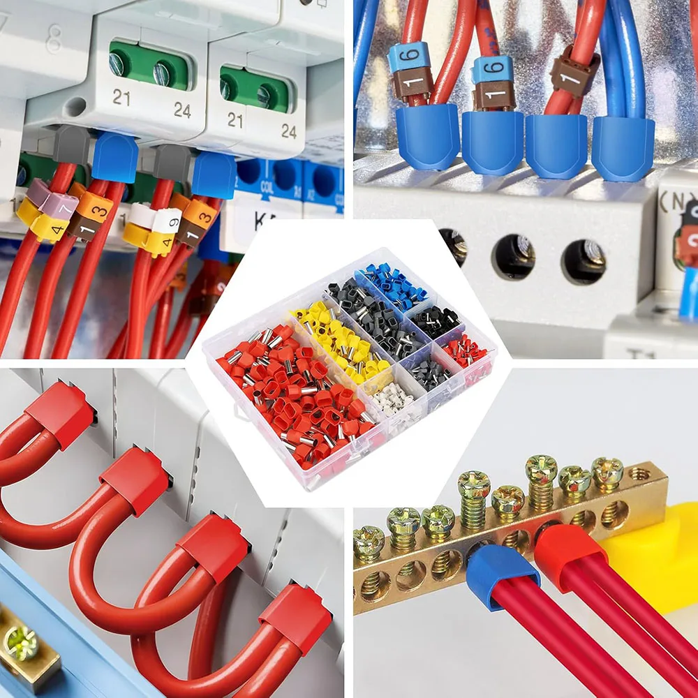 8-22AWG 750-teiliges Doppelklemmring-Kabelset, Doppelverbinder, Isolierte Kabelklemmen, Kombinationsset – Detail 9
