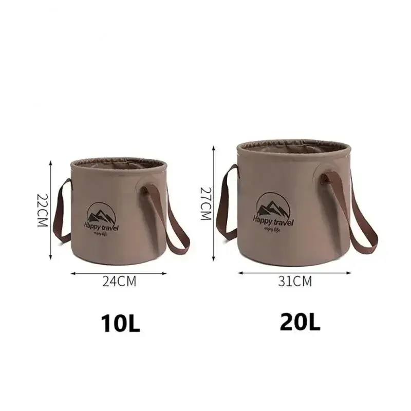 5/10/20L Outdoor Multifunctional Bucket Collapsible Portable Travel Bucket Large Capacity Carrying Bucket Camping Fishing Bucket