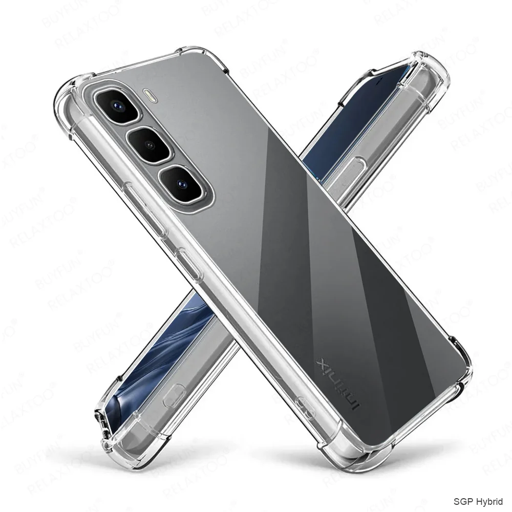 Pour Infinix Hot 60 Pro + tui Anti-jaune Transparent dos souple antichoc couverture Hot60 Pro Plus Hot60Pro 60Pro Plus Fundas claires